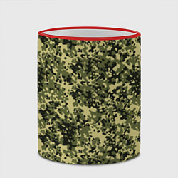 Кружка 3D Камуфляж Flecktarn Jeitai, цвет: 3D-красный кант — фото 2