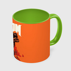 Кружка цветная DOOM - Doomguy