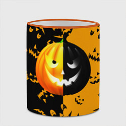 Кружка 3D Тыква на Хэллоуин, цвет: 3D-оранжевый кант — фото 2
