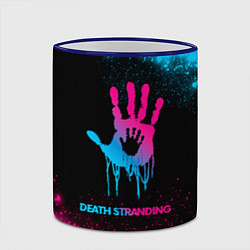 Кружка 3D Death Stranding - neon gradient, цвет: 3D-синий кант — фото 2