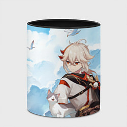 Кружка 3D Кадзуха и кот, цвет: 3D-белый + черный — фото 2