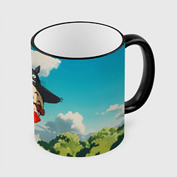 Кружка 3D Flight Totoro, цвет: 3D-черный кант