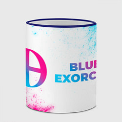 Кружка 3D Blue Exorcist neon gradient style: надпись и симво, цвет: 3D-синий кант — фото 2