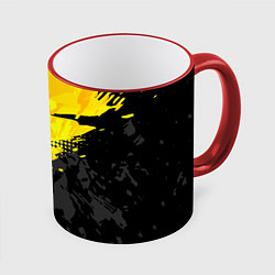 Кружка 3D Black and yellow, цвет: 3D-красный кант