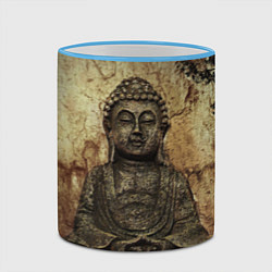 Кружка 3D Статуя Будды, цвет: 3D-небесно-голубой кант — фото 2