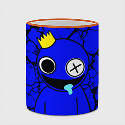 Кружка 3D Радужные друзья персонаж Синий, цвет: 3D-оранжевый кант — фото 2