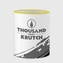 Кружка 3D Thousand Foot Krutch логотип, цвет: 3D-желтый кант — фото 2