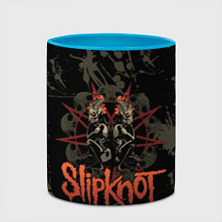 Кружка 3D Slipknot dark satan, цвет: 3D-белый + небесно-голубой — фото 2