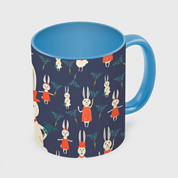 Кружка цветная Семья крольчат