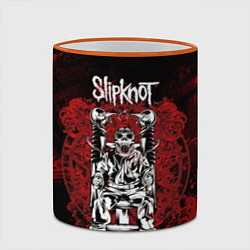 Кружка 3D Slipknot - скелет, цвет: 3D-оранжевый кант — фото 2