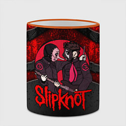 Кружка 3D Slipknot black and red, цвет: 3D-оранжевый кант — фото 2