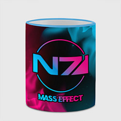 Кружка 3D Mass Effect - neon gradient, цвет: 3D-небесно-голубой кант — фото 2