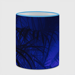 Кружка 3D Пальма в неоновом свете, цвет: 3D-небесно-голубой кант — фото 2