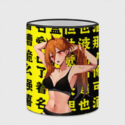 Кружка 3D Пауэр в купальнике - Чел бензопила, цвет: 3D-черный кант — фото 2