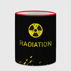 Кружка 3D Radiation - радиационная опасность, цвет: 3D-красный кант — фото 2