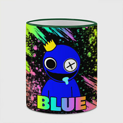 Кружка 3D Rainbow Friends - Blue, цвет: 3D-зеленый кант — фото 2