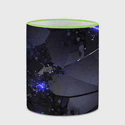 Кружка 3D Неоновые плиты, взрыв, цвет: 3D-светло-зеленый кант — фото 2