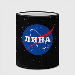 Кружка 3D Лина Наса космос, цвет: 3D-черный кант — фото 2