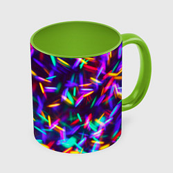 Кружка 3D Цветомузыка, цвет: 3D-белый + светло-зеленый