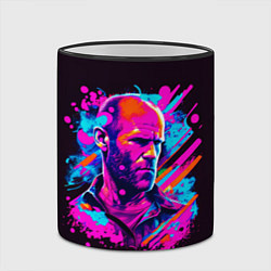 Кружка 3D Jason Statham - pop art, цвет: 3D-черный кант — фото 2
