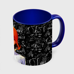 Кружка цветная Макима в костюме - Человек бензопила