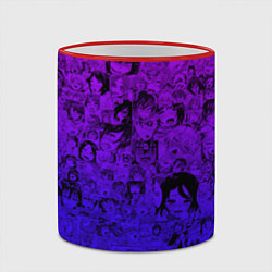 Кружка 3D Ахегао яркий градиент, цвет: 3D-красный кант — фото 2