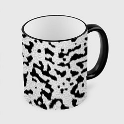 Кружка 3D Далматин - текстура, цвет: 3D-черный кант