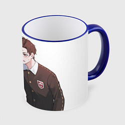 Кружка 3D Аня Форджер и Дэмиан Десмонд - Семья шпиона, цвет: 3D-синий кант