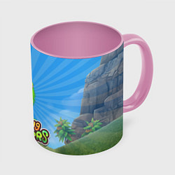 Кружка 3D My Singin Monsters - Зерномех, цвет: 3D-белый + розовый