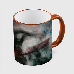 Кружка 3D Темнота, тени и краски, цвет: 3D-оранжевый кант