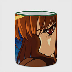 Кружка 3D Spice and Wolf - sad Holo, цвет: 3D-зеленый кант — фото 2
