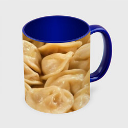 Кружка 3D Пельмени, цвет: 3D-белый + синий
