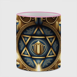 Кружка 3D Ханука праздник огней, цвет: 3D-розовый кант — фото 2