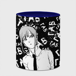 Кружка 3D Макима: гав-гав, цвет: 3D-белый + синий — фото 2