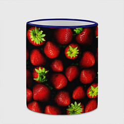 Кружка 3D Клубничка - ягоды, цвет: 3D-синий кант — фото 2