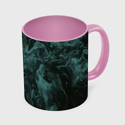 Кружка 3D Тёмно-синий водянистый туман, цвет: 3D-белый + розовый