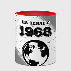 Кружка 3D На Земле с 1968: краска на светлом, цвет: 3D-белый + красный — фото 2