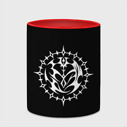 Кружка 3D Сердца пандоры - узор часов, цвет: 3D-белый + красный — фото 2