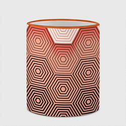 Кружка 3D Multi- faceted pattern, цвет: 3D-оранжевый кант — фото 2