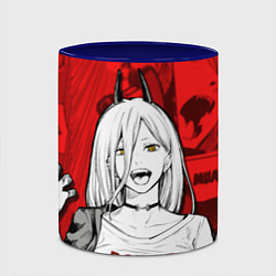 Кружка 3D Chainsaw Man: Power, цвет: 3D-белый + синий — фото 2