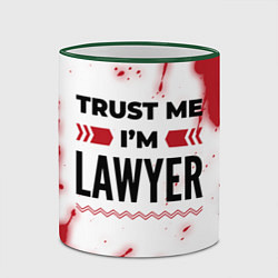 Кружка 3D Trust me Im lawyer white, цвет: 3D-зеленый кант — фото 2