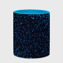 Кружка 3D Неоновый синий блеск на черном фоне, цвет: 3D-белый + небесно-голубой — фото 2
