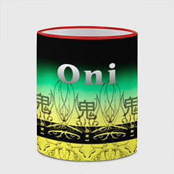 Кружка 3D ONI демон, цвет: 3D-красный кант — фото 2