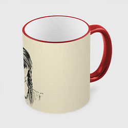 Кружка 3D Wednesday bubble gum, цвет: 3D-красный кант