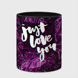Кружка 3D Just love you, цвет: 3D-белый + черный — фото 2
