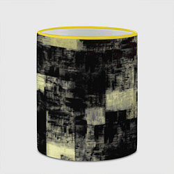 Кружка 3D Жёлтый абстракт, цвет: 3D-желтый кант — фото 2