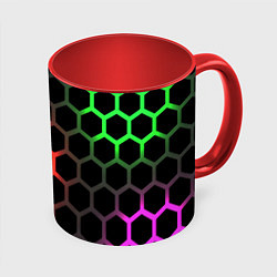 Кружка цветная Gradient hexagon genshin