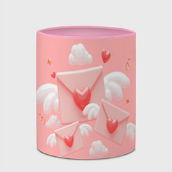 Кружка 3D Валентинки, цвет: 3D-белый + розовый — фото 2