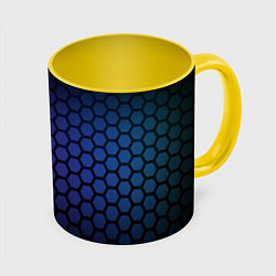 Кружка цветная Abstract hexagon fon