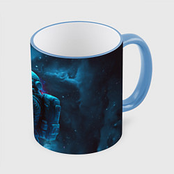 Кружка 3D An astronaut in blue space, цвет: 3D-небесно-голубой кант